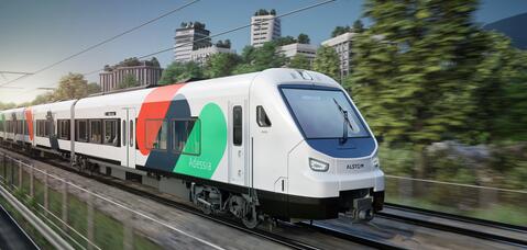 Alstom Adessia Stream regional battery-electric train render — the platform confirmed for TransPennine Express