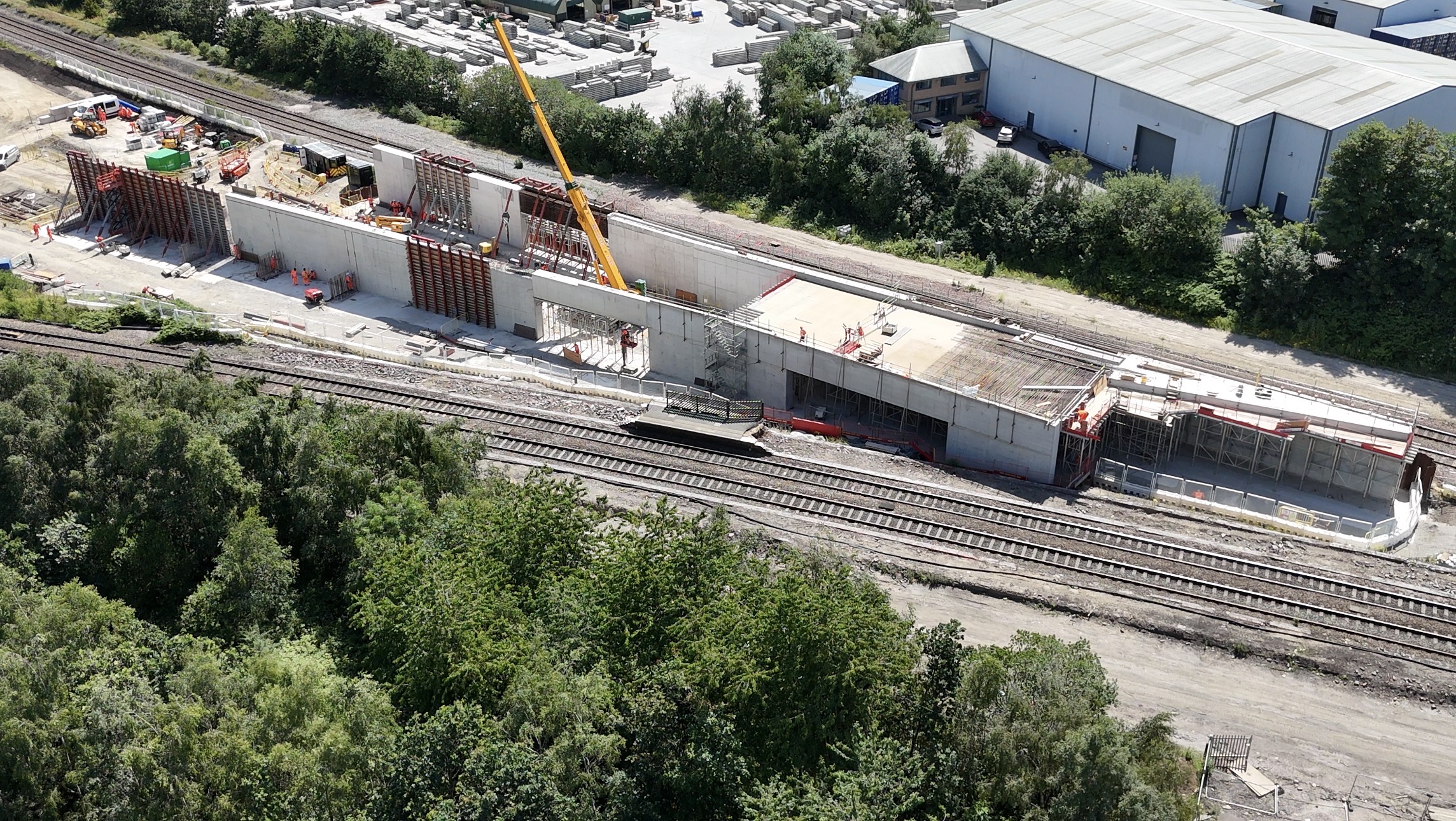 Grade separation structure taking shape at Ravensthorpe