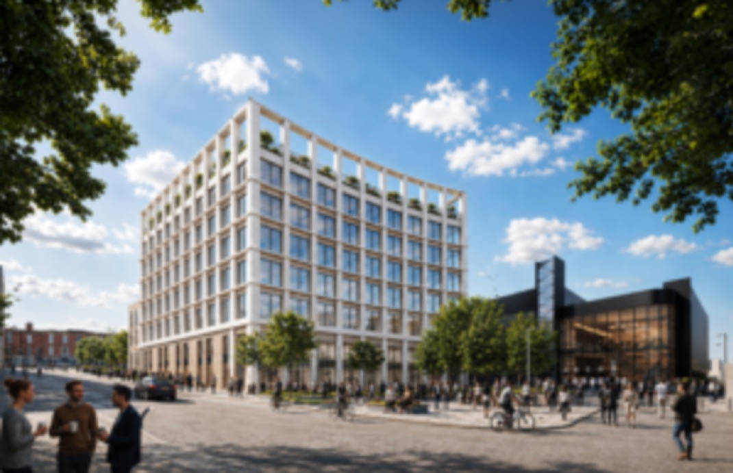 Artist's impression of 3 Springwell Square, Becketwell, Derby — the confirmed site of Great British Railways headquarters